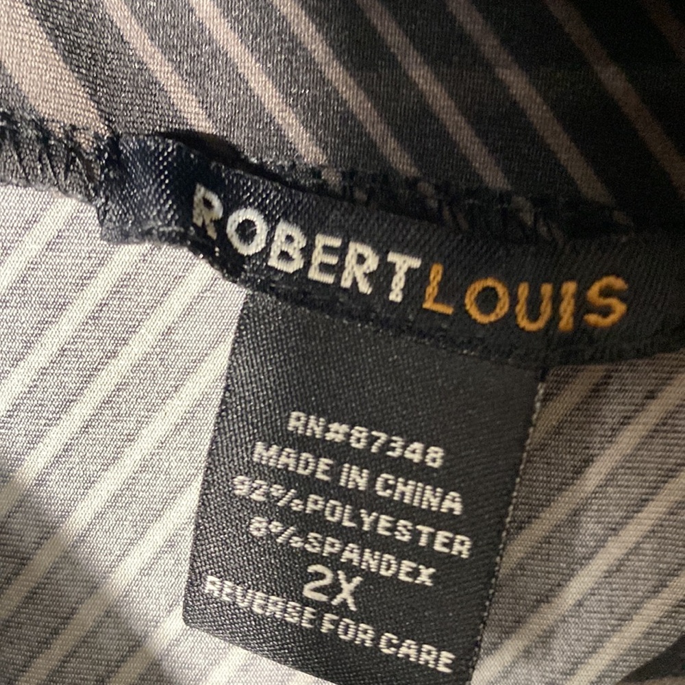 Robert Louis Women’s Maxi Skirt Plus Size 2X Striped Black and Gray Long - Picture 7 of 8